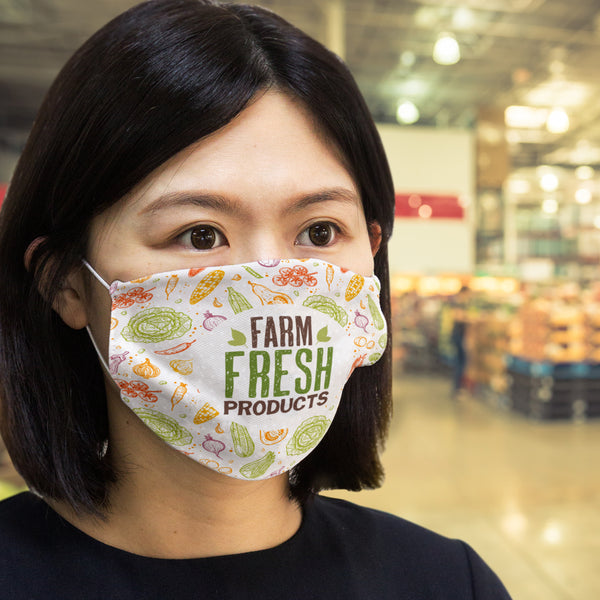 Shield Reusable Face Mask Full Colour - Large (White)