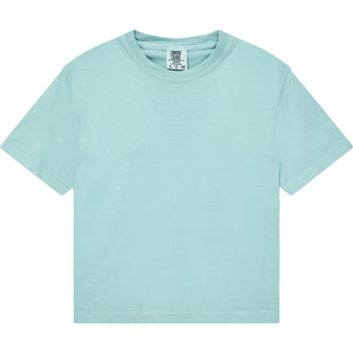 Comfort Colors 3023CL Boxy Cropped Chalky Mint - Front View | color:Chalky Mint|view:front