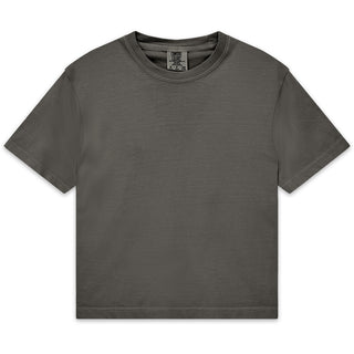 Comfort Colors 3023CL Boxy Cropped Pepper - Front View | color:Pepper|view:front