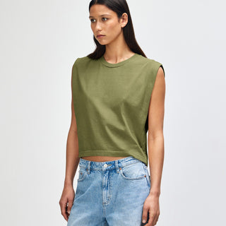 American Apparel 307GD Muscle T-Shirt (Faded Army)