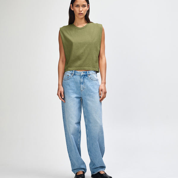 American Apparel 307GD Muscle T-Shirt (Faded Army)