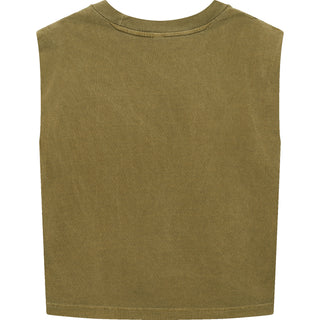 American Apparel 307GD Muscle Faded Army - Back View | color:Faded Army|view:back