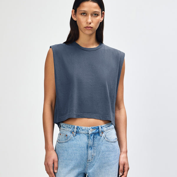 American Apparel 307GD Muscle T-Shirt (Faded Navy)