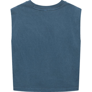 American Apparel 307GD Muscle Faded Navy - Back View | color:Faded Navy|view:back