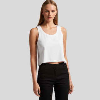 AS Colour Womens Crop Singlet (White)