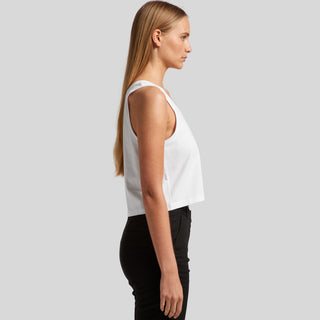 AS Colour Womens Crop Singlet (White)