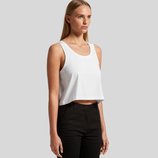 AS Colour Womens Crop Singlet (White)