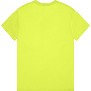 Gildan Heavy Cotton 5000B Safety Green - Back View | color:Safety Green|view:back