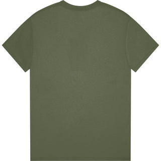 Gildan Heavy Cotton 5000 Military Green - Back View | color:Military Green|view:back