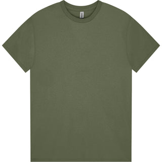 Gildan Heavy Cotton 5000 Military Green - Front View | color:Military Green|view:front