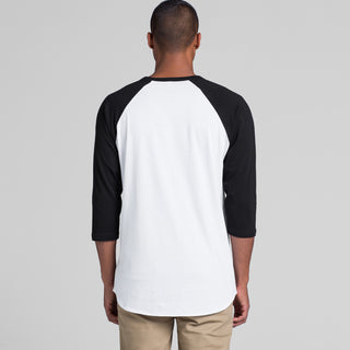 AS Colour Mens Raglan Tee (White/Black)