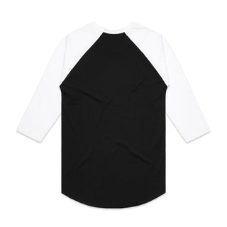 AS Colour Mens Raglan Tee (Black/White)