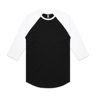 AS Colour Mens Raglan Tee (Black/White)