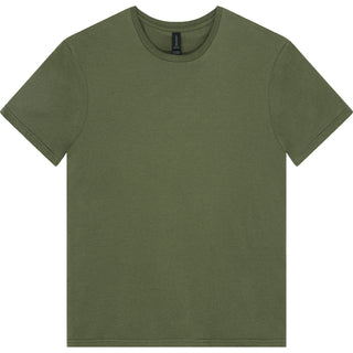 Gildan Softstyle 64000 Military Green - Front View | color:Military Green|view:front