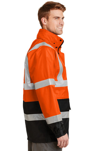 CornerStone ANSI 107 Class 3 Waterproof Parka (Safety Orange/ Black)