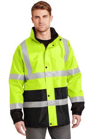 CornerStone ANSI 107 Class 3 Waterproof Parka (Safety Yellow/ Black)