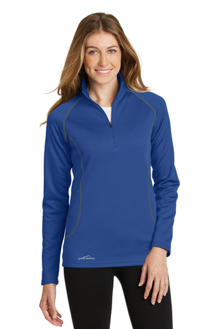 Eddie Bauer Ladies Smooth Fleece 1/2-Zip (Cobalt Blue)