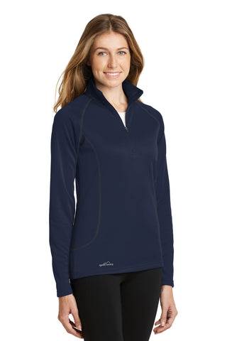 Eddie Bauer Ladies Smooth Fleece 1/2-Zip (River Blue Navy)