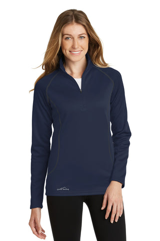 Eddie Bauer Ladies Smooth Fleece 1/2-Zip (River Blue Navy)