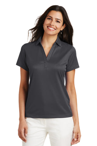 Port Authority Ladies Performance Fine Jacquard Polo (Grey Smoke)