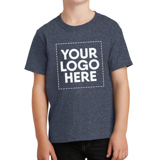 Port & Company Youth Core Cotton Tee (Heather Navy)