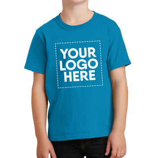 Port & Company Youth Core Cotton Tee (Neon Blue*)