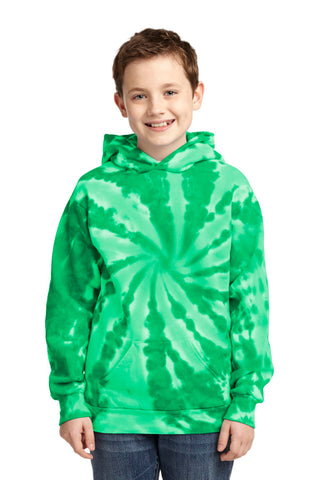 Port & Company Youth Tie-Dye Pullover Hooded Sweatshirt (Kelly)