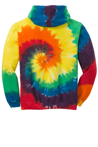 Port & Company Youth Tie-Dye Pullover Hooded Sweatshirt (Rainbow)