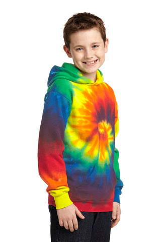 Port & Company Youth Tie-Dye Pullover Hooded Sweatshirt (Rainbow)