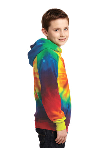 Port & Company Youth Tie-Dye Pullover Hooded Sweatshirt (Rainbow)