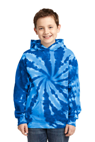 Port & Company Youth Tie-Dye Pullover Hooded Sweatshirt (Royal)