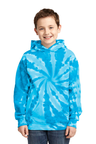 Port & Company Youth Tie-Dye Pullover Hooded Sweatshirt (Turquoise)