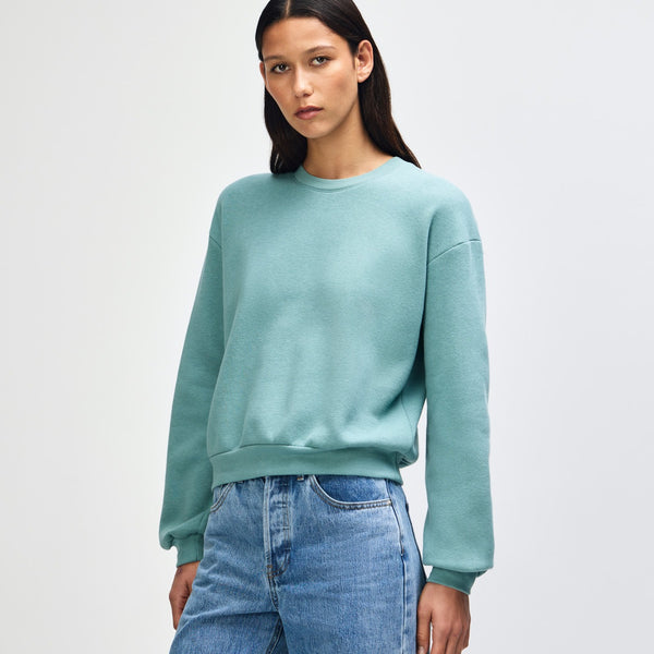 American Apparel RF494 Boxy Cropped Crewneck (Arctic)