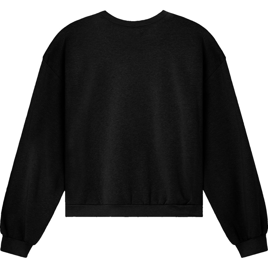 American Apparel RF494 Boxy Cropped Crewneck (Black)
