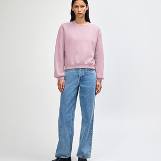 American Apparel RF494 Boxy Cropped Crewneck (Blush)