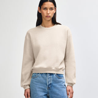 American Apparel RF494 Boxy Cropped Crewneck (Bone)