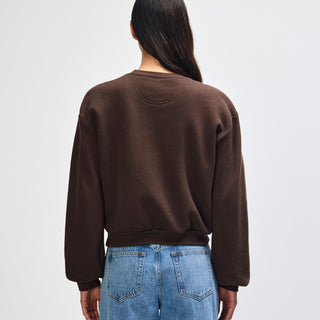 American Apparel RF494 Boxy Cropped Crewneck (Brown)