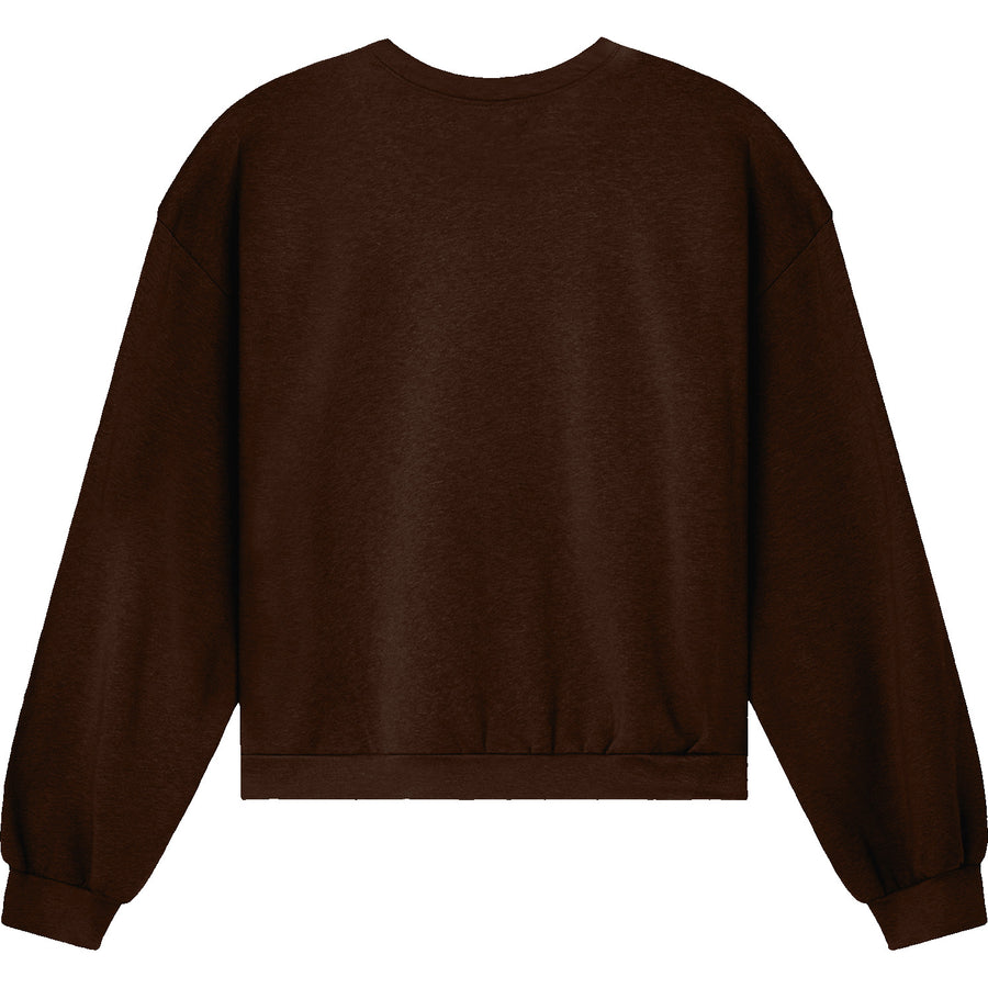 American Apparel RF494 Boxy Cropped Crewneck (Brown)