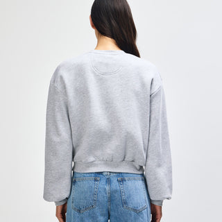 American Apparel RF494 Boxy Cropped Crewneck (Heather Grey)