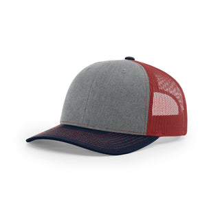 Richardson Trucker (Heather Grey/Cardinal/Navy)