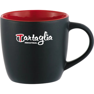 Printwear Riviera Electric 11oz Ceramic Mug (Black w/Red Lining)