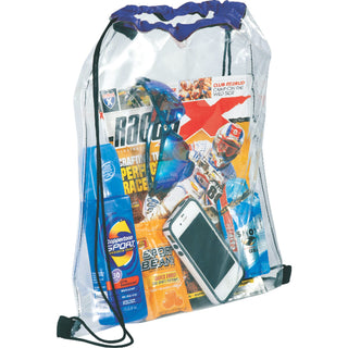 Printwear Rally Clear Drawstring Bag (Royal)