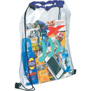 Printwear Rally Clear Drawstring Bag (Royal)