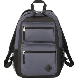 Printwear Double Pocket Backpack (Charcoal)