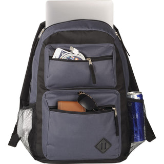 Printwear Double Pocket Backpack (Charcoal)