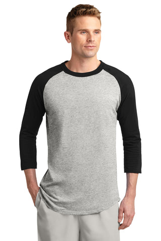 Sport-Tek Colorblock Raglan Jersey (Heather Grey/ Black)