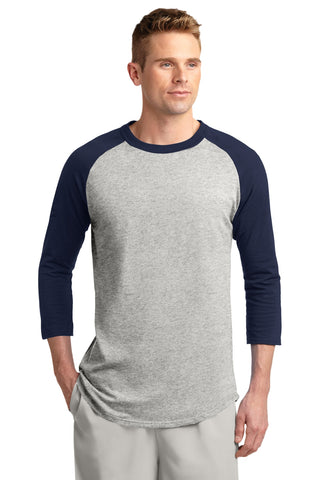 Sport-Tek Colorblock Raglan Jersey (Heather Grey/ Navy)