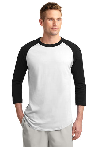 Sport-Tek Colorblock Raglan Jersey (White/ Black)