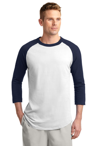 Sport-Tek Colorblock Raglan Jersey (White/ Navy)