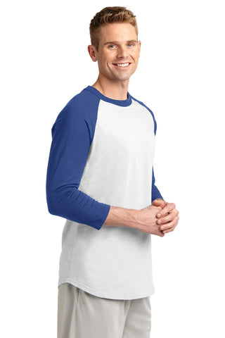 Sport-Tek Colorblock Raglan Jersey (White/ Royal)